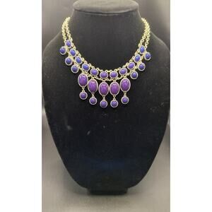 Chico's Lapis Blue Statement Necklace